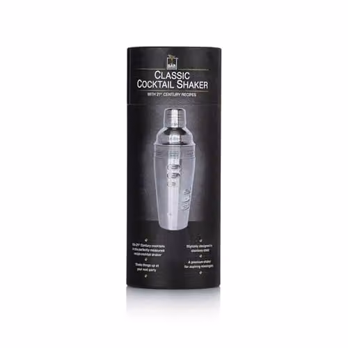 Bar Originale Recipe Stainless Steel Cocktail Shaker, 600ml, Silver