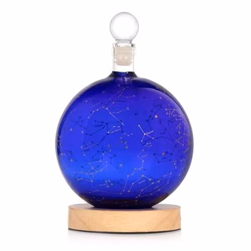 Bar Originale Constellation Globe Decanter with Colour Changing Light in Blue