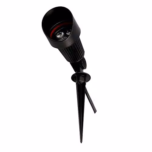 Netlighting Minimal Green LED 3 Light Outdoor Spotlight in Black IP65