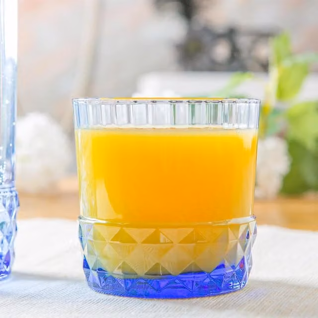 Bormioli Rocco America 20s Striped Blue Water Glasses, 300 ml