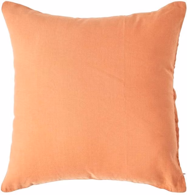 Homescapes Linen and Combed Cotton Pillowcase, Burnt Orange, W: 80 cm, H: 40 cm