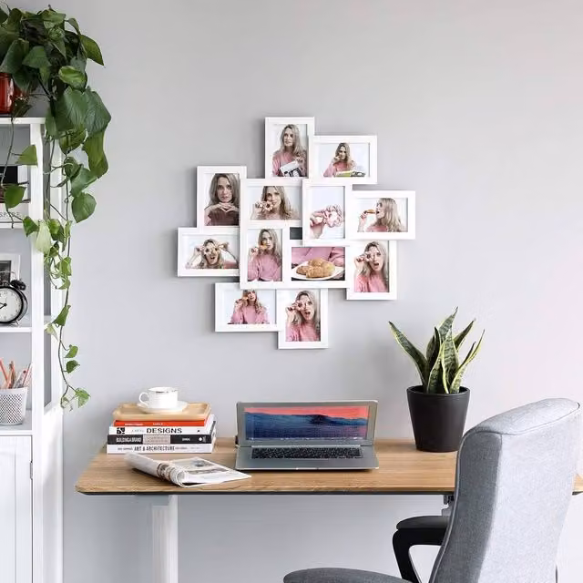 SONGMICS Large Multi Picture Wall Frame Family Photo Display Collection in White