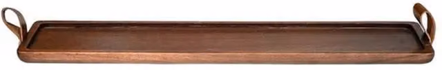 Lemon Pavilion Furniture and Decor Harvey Acacia Wood Candle Tray, Brown, W: 50 cm, D: 12 cm, H: 1.75 cm