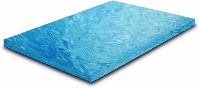 Rest Relax Memory Gel Orthopaedic Mattress Topper, Blue, Small Double, H: 5 cm, W: 120 cm, D: 200 cm