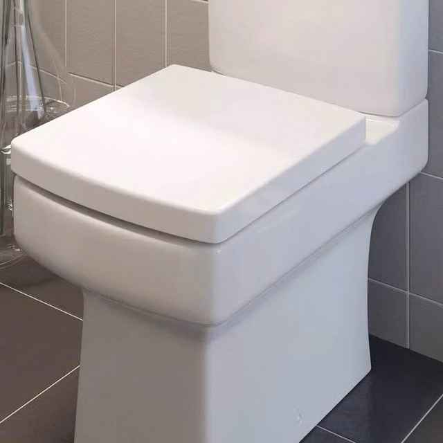 SPETLEK Luxury Square Soft Close Toilet Seat in White