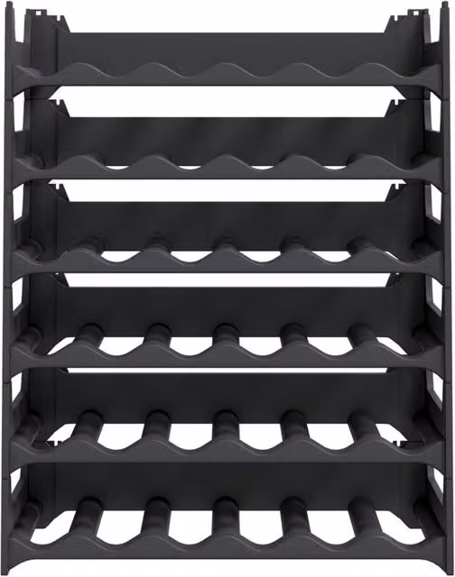 Berkfield Home Stackable Stable Wine Rack for 36 Bottles in Black Anthracite Matt