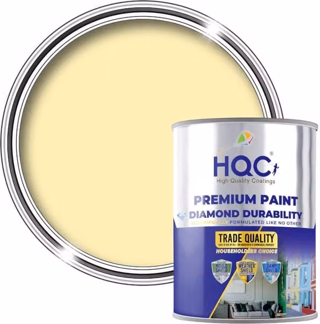 HQC PAINTS Mould Resistant Water Based Insulating Anti-Condensation Base Coat, Light Yellow, 20 l