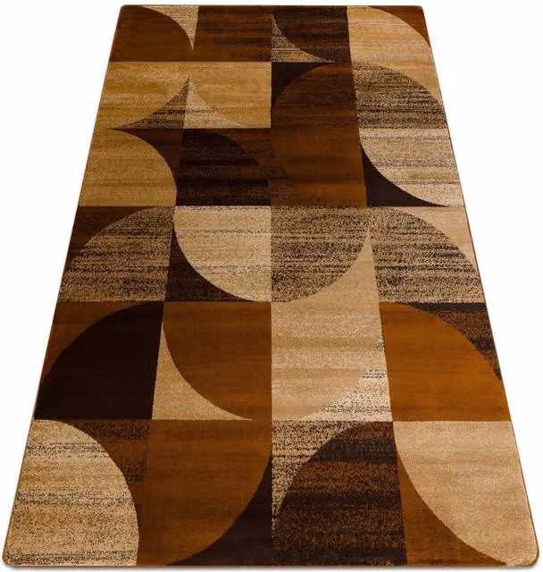RugsX Royal Abstract Retro Rug in Brown, W: 250 cm, D: 350 cm