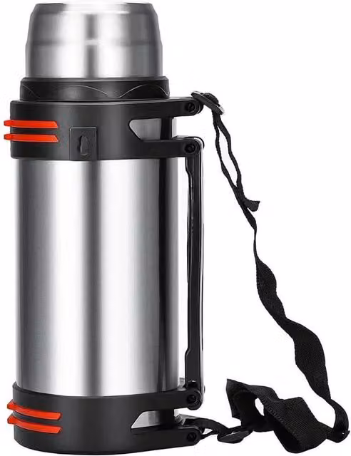 FLAVORA Vacuum Insulated Stainless Steel Flask in Metallic Silver, 3000 ml