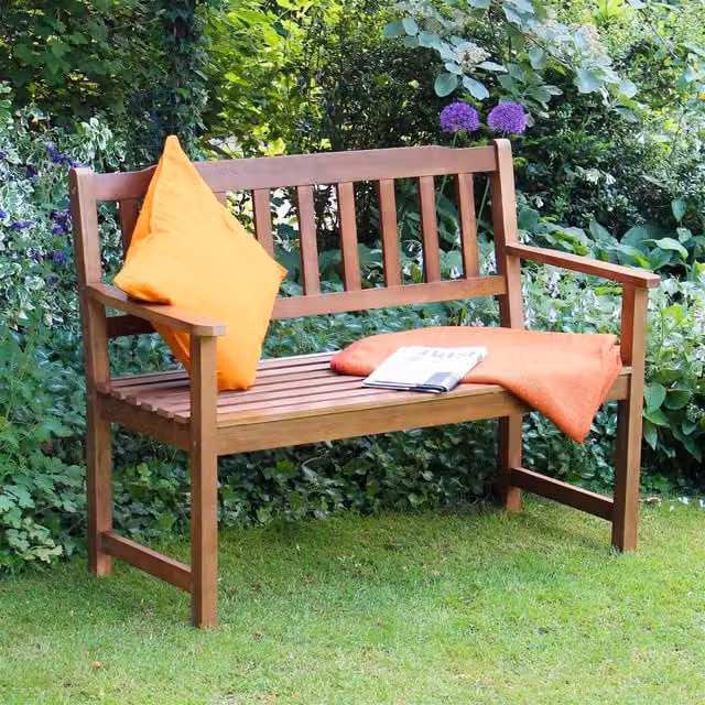 BillyOh Classic Acacia Wood Bench in Brown