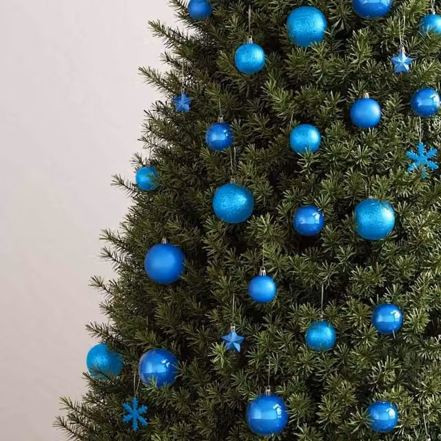 Berkfield Home 111 Piece Blue Christmas Bauble and Tree Topper Set