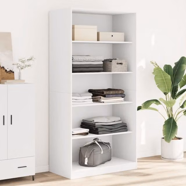 Berkfield Home White Minimalist Wardrobe W/D/H: 100 x 50 x 200 cm