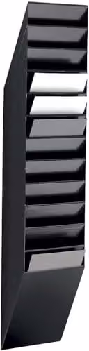 Durable Flexiboxx 12 Wall Mounted A4 Portrait Literature Holder in Black