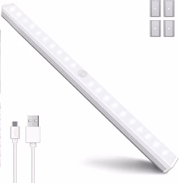 Living Star White LED Motion Sensor Wardrobe Light with USB Rechargeable Magnetic Mounting