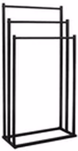 EONLION 3 Tier Freestanding Metal Towel Rack Bathroom Storage Drying Stand, Black