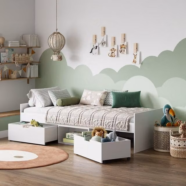 Kudl Home Kidsaw Flash Single Cabin Bed in White, W/D/H: 90 x 190 cm