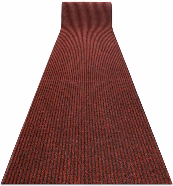RugsX Red Non-Slip Polypropylene Runner, W/D/H: 120 x 320 x 0.7 cm