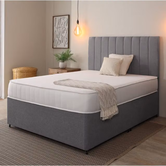 Starlight Beds Sleep Warmer Premium Tufted Memory Foam Mattress in White, W/D/H: 90 x 200 x 20 cm