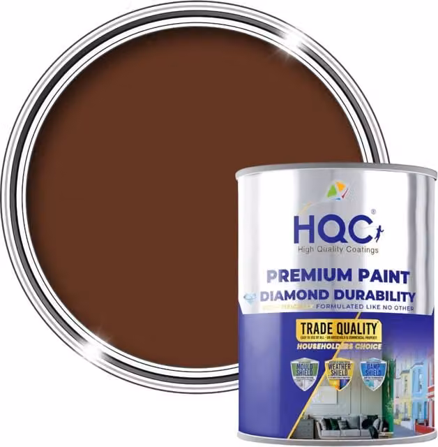 HQC PAINTS Masonry Paint in Leaf Brown, 2.5 l