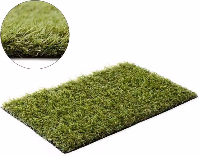 RugsX Yara Artificial Grass Rug in Green, W/D: 133 x 250 cm