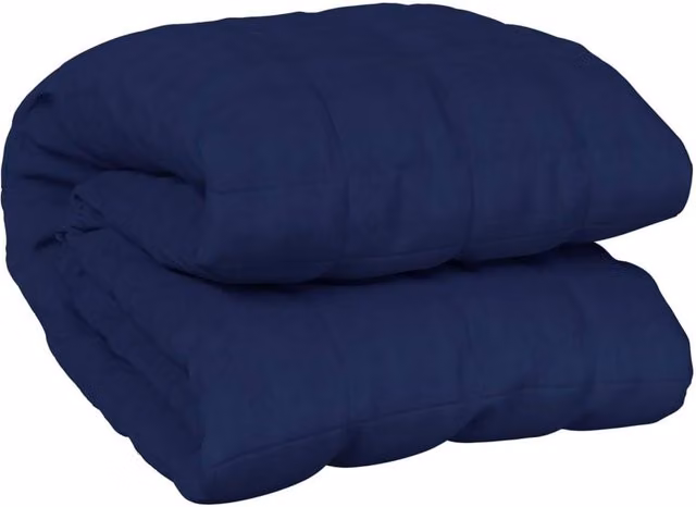 Berkfield Home Weighted Blanket in Navy Blue, 200 x 220 cm, 13 kg