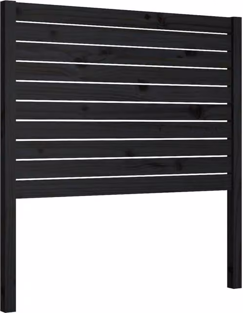 Berkfield Home Black Rustic Solid Pine Wood Bed Headboard W/D/H: 100 x 81 x 4 cm