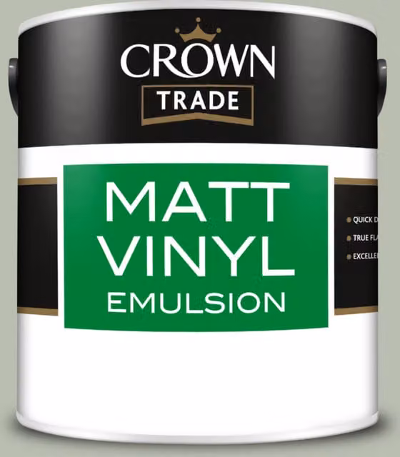 Crown Trade Matt Vinyl Dispersion Paint in Green, 2.5l