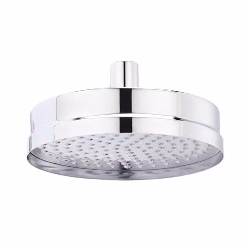 Nuie HEAD01 Chrome Tec Round Wall Mounted Overhead Shower Head, Diameter: 200 mm
