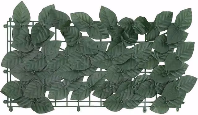 Berkfield Home Semi-Transparent Artificial Hedge Balcony Screen with Dark Green Leaves, W: 600 cm, H: 150 cm