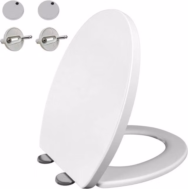 Kelvenix Soft Close Oval Toilet Seat in White