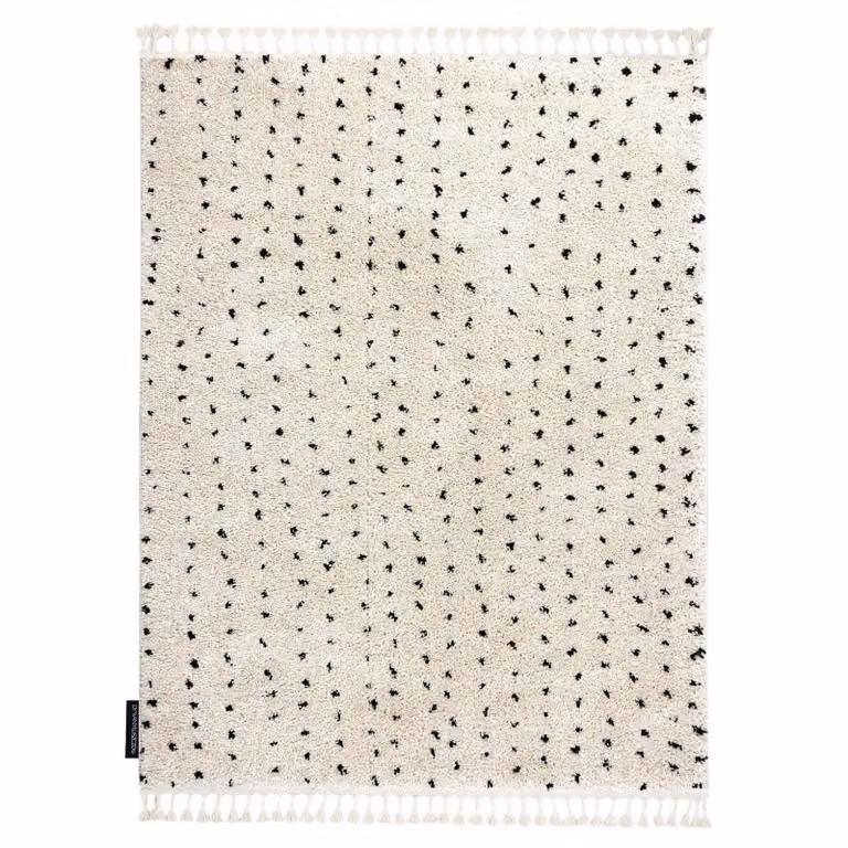 RugsX Berber Geometric Boho Rectangular Rug in Yellow and Beige, W: 160 cm, L: 220 cm