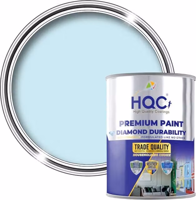 HQC PAINTS Water Based Opaque Wood Paint in Blue, 1 l