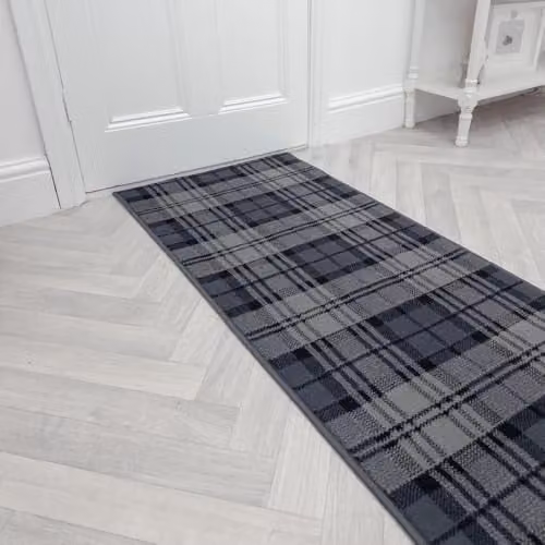 runrug Black Machine Woven Hallway Runner Rug, W/D: 80 x 300 cm