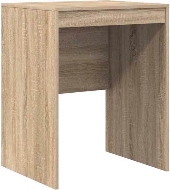 Berkfield Home Computer Desk in Sonoma Oak and Beige, W/D/H: 60 x 50 x 76 cm