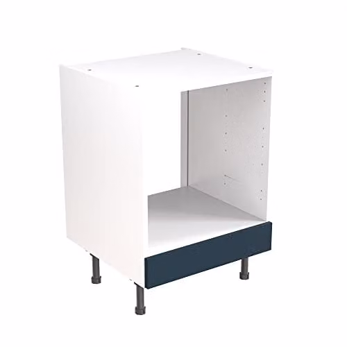 Kitchen Kit Indigo Blue Matt J-Pull Flatpack Oven Base Cabinet W: 60 cm, H: 87 cm