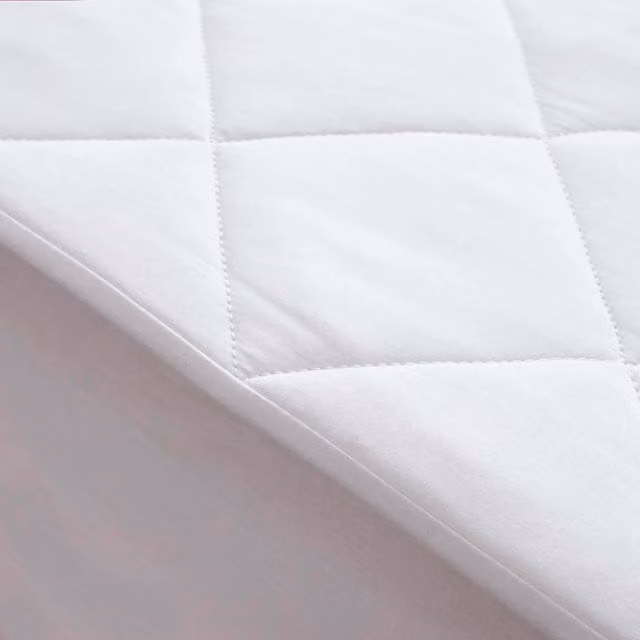 Bedeck of Belfast White Quilted Cotton Percale Mattress Protector, W: 180 cm, L: 200 cm