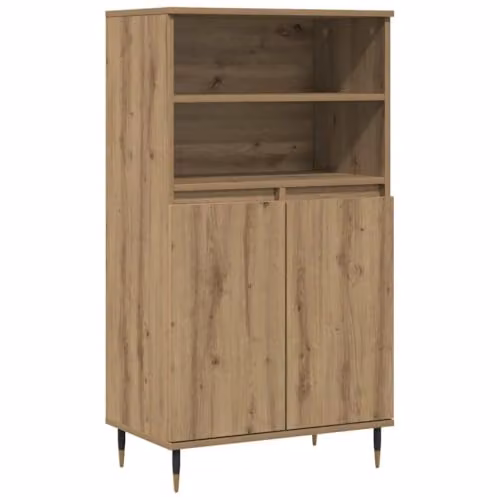 vidaXL Highboard in Artisan Oak, Brown, W/D/H: 60 x 36 x 110 cm