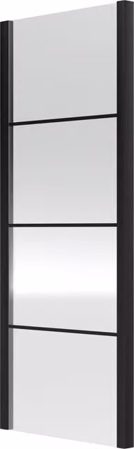 Balterley Sonic Patterned 8mm Toughened Safety Glass Shower Side Panel, Black, W: 800 mm