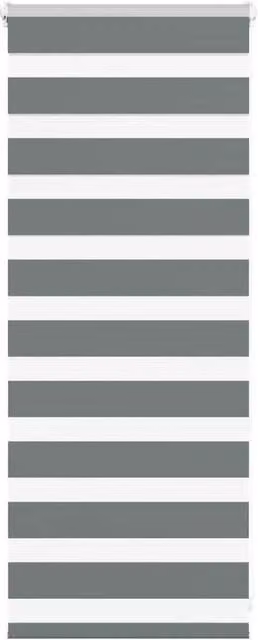 Berkfield Home Grey Polyester Zebra Blind W/H: 55 x 100 cm