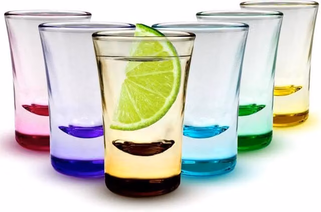 volila Heavy Base Shot Glasses, 25ml, 6 Pack, Transparent