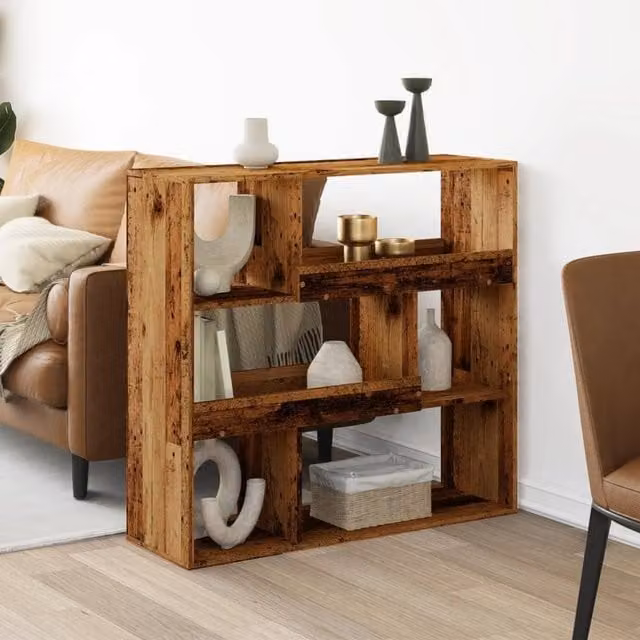Berkfield Home Old Wood Room Divider in Brown, W/D/H: 100 x 33 x 94.5 cm