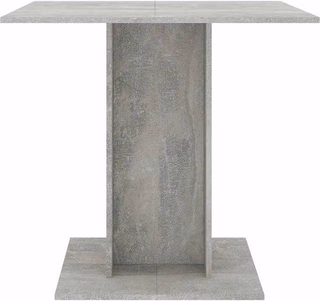 Berkfield Home Beautiful Modern Square Dining Table in Concrete Grey, W/D/H: 80 x 80 x 75 cm