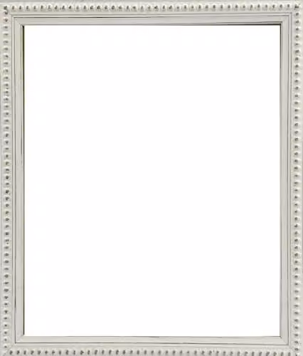 Frames & Mirrors 4U Crown Bobbin Wooden Picture Frame in White, W: 50 cm, H: 40 cm