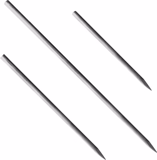 Pegdev Mild Steel Road Form Line Pins for Concrete and Marking, Silver, 16 x 750 mm