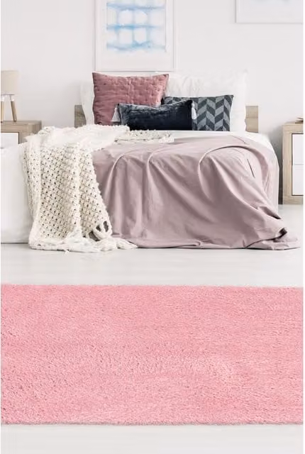 Melrose Interiors Modern Rectangular Pink Area Rug W: 200 cm, D: 290 cm