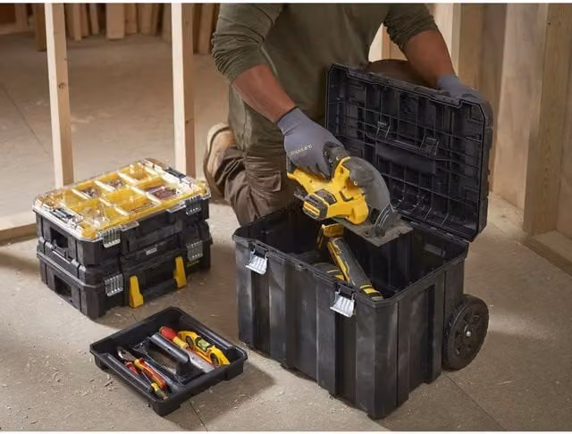 Stanley Fatmax Pro-stack Mobile Bundle Stackable Storage Set in Black and Multicolour