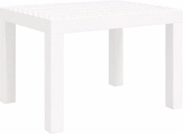 Berkfield Home White Garden Table, W: 59 cm, D: 47 cm, H: 40 cm