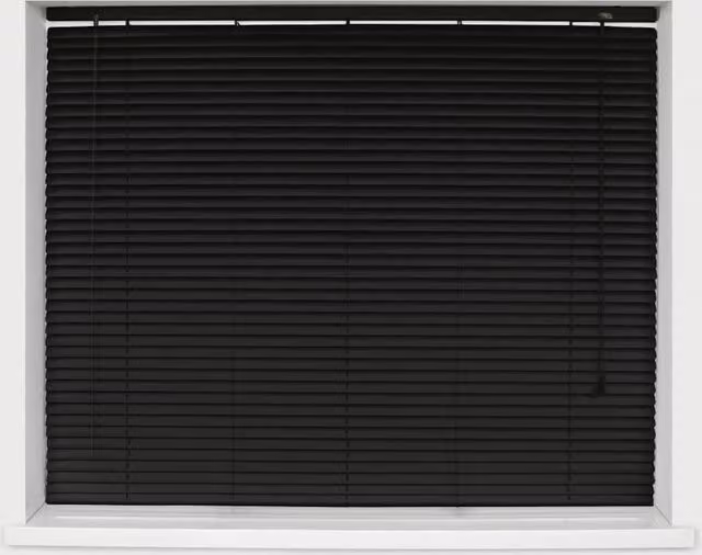Blinds Outlet Aluminium Venetian Blinds in Black, Width: 180 cm, Drop: 210 cm