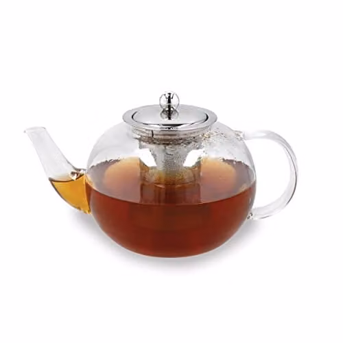 La Cafetiere Izmir Glass Loose Leaf Teapot with Infuser, Transparent, 1.4 l