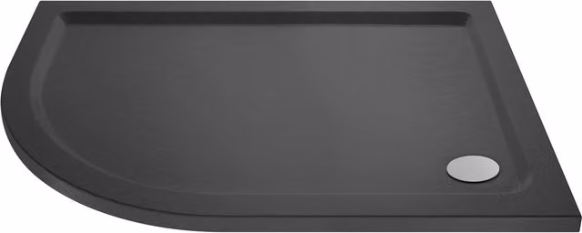 Balterley Premium Left Hand Offset Quadrant Corner Shower Tray in Grey